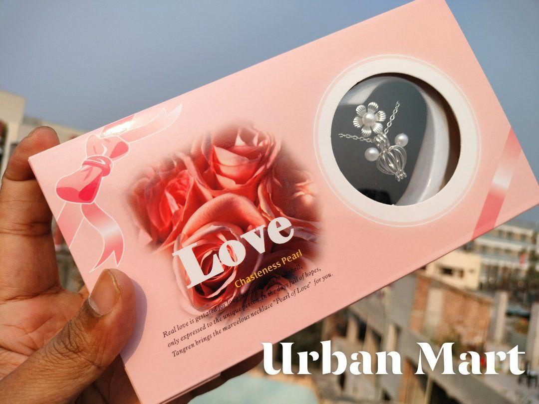 Love Pearl Locket Necklace Set - Image 3