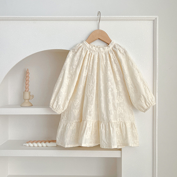South Korea children's clothing French embroidery temperament girl's dress Princess dress baby girl's sheath romper sister's clothing - Image 3