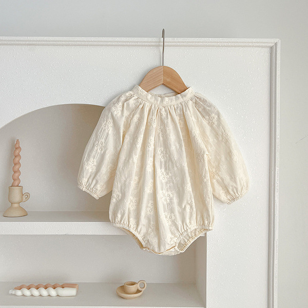 South Korea children's clothing French embroidery temperament girl's dress Princess dress baby girl's sheath romper sister's clothing - Image 4